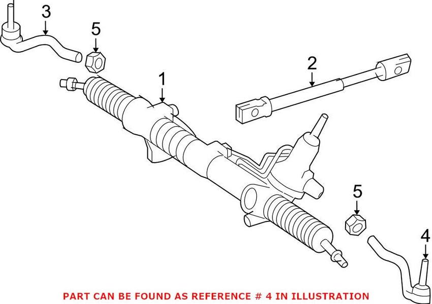 Mercedes Tie Rod End - Front Driver Side Outer 2513300703